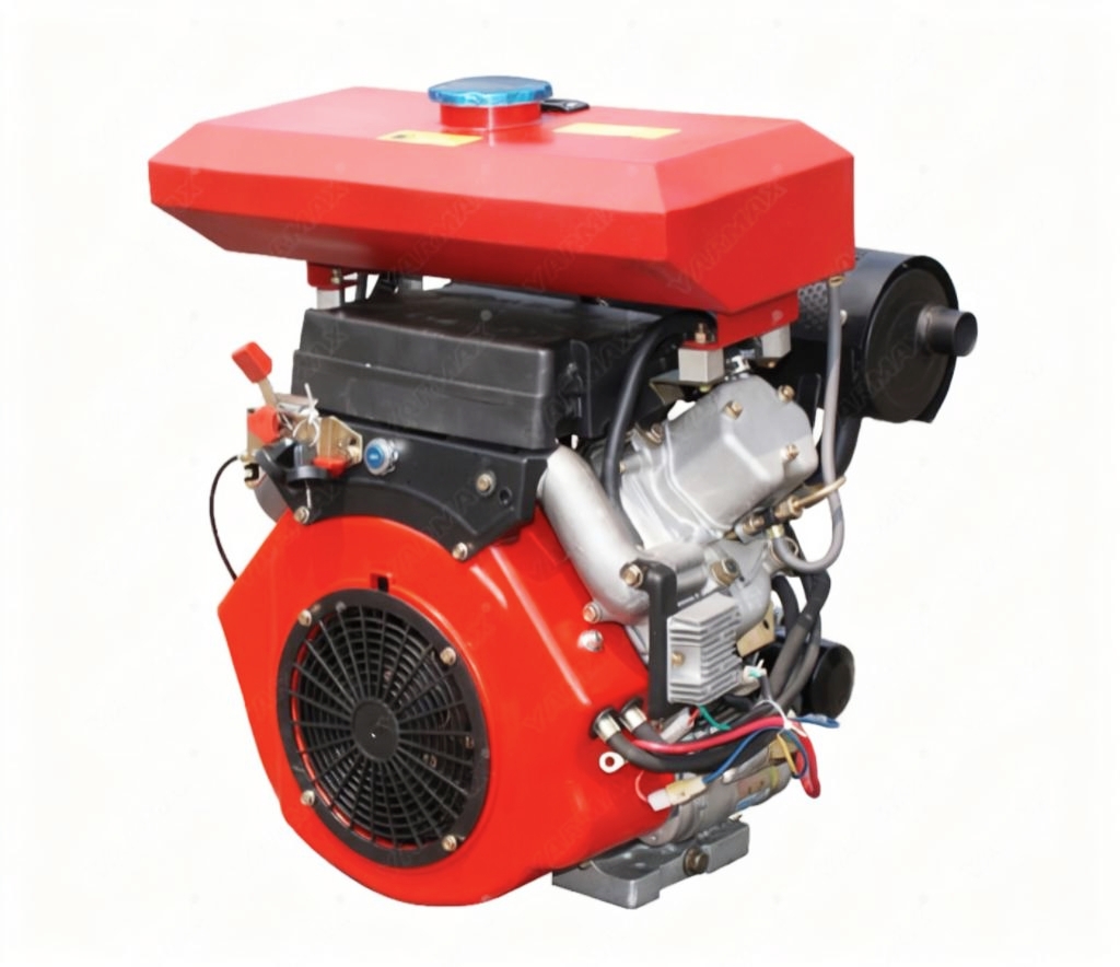 Double-Cylinder Air-Cooled Diesel Engine 